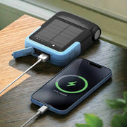 بطارية سعة 10 الاف mAh من باورولوجي / مدخل تايب سي و USB-A / مع شحن  شمسي / ليت يدوي قابل للفصل